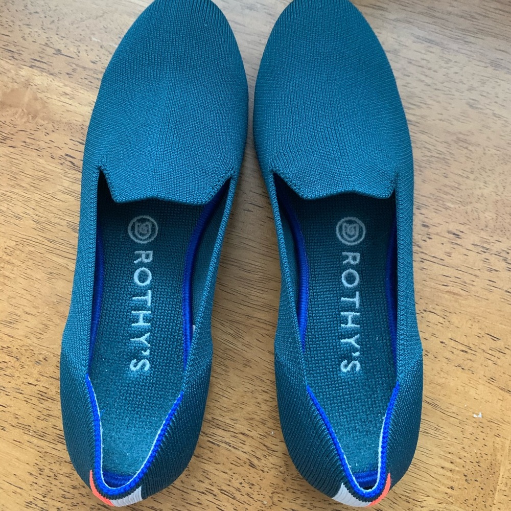 Rothy’s Bottle Blue Heel Stripe Loafer
